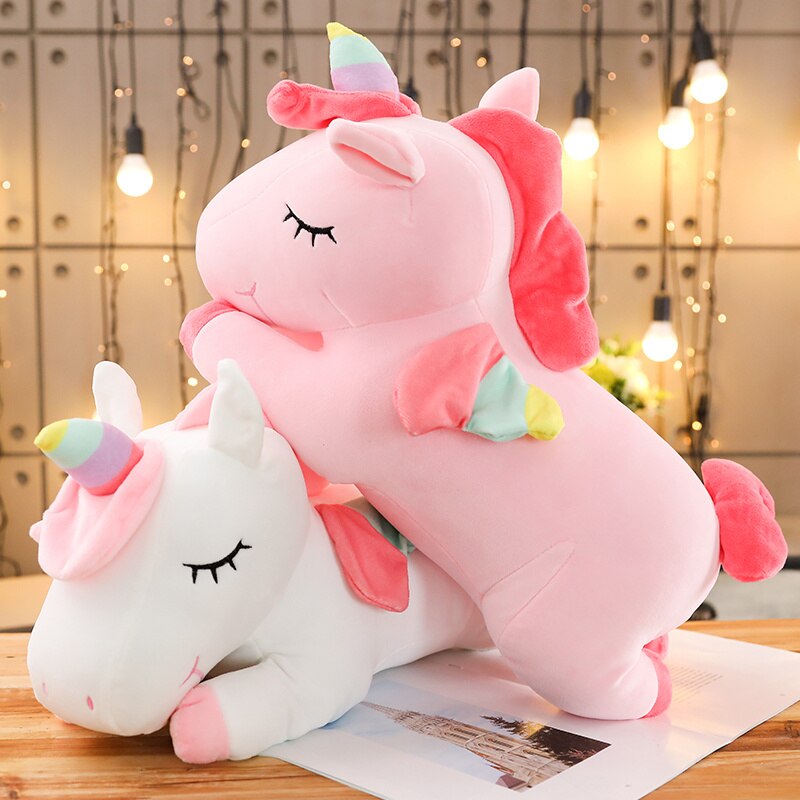 Unicorn Stuffed Toy - Kawaii Horse Plush 25/50cm boneka Huggable