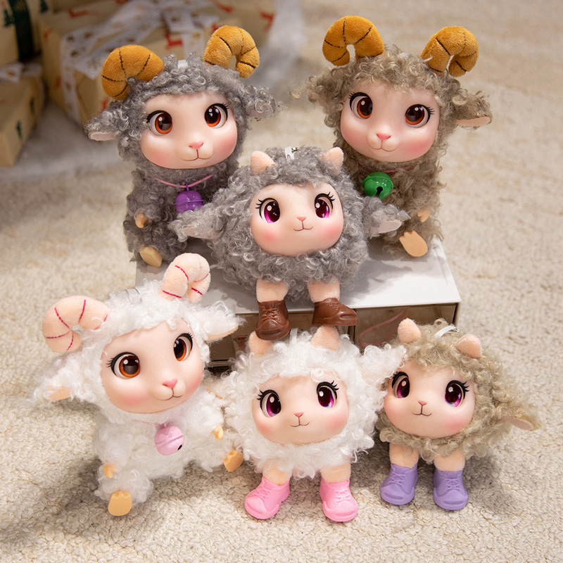 Kids Toys Animal - Boneka Domba Lucu Bahan Vinyl Lembut,