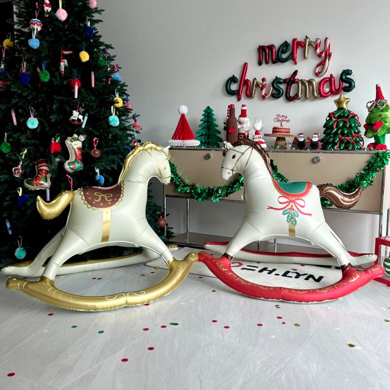 Balon Foil Kuda Goyang Vintage - Kids Toys Mall ulasan dan harga