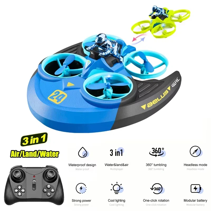 Pesawat RC 3-in-1 Darat Udara  - Kids Toys Quad ulasan dan harga