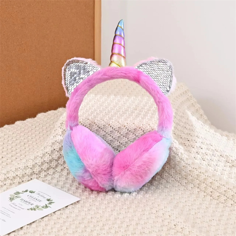 Penyuara telinga payet, warna- - Unicorn Stuffed Toy ulasan dan harga
