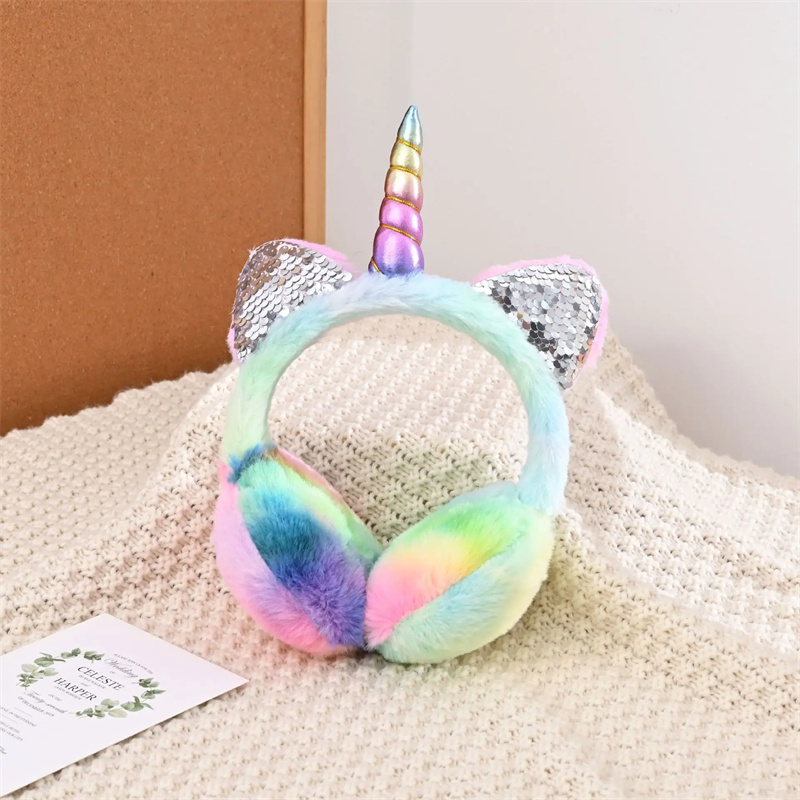 Penyuara telinga payet, warna- - Unicorn Stuffed Toy ulasan dan harga