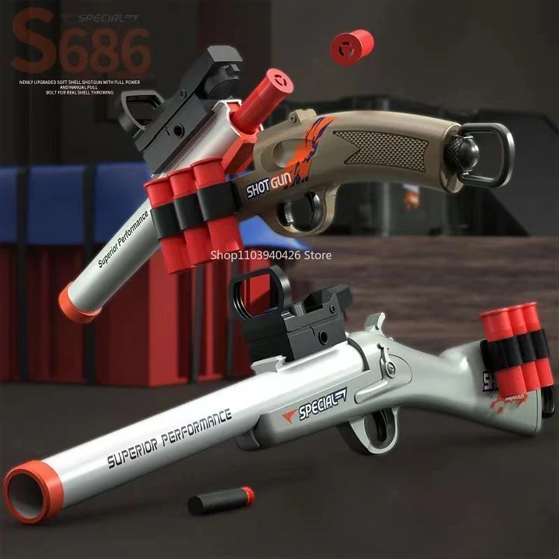 S686 Pistol Mainan Shotgun Pel - Foam Dart Gun ulasan dan harga